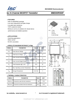 MMD80R900P Datasheet PDF Inchange Semiconductor