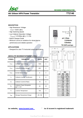 TT2140 Datasheet PDF Inchange Semiconductor