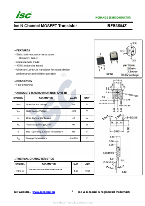 IRFR3504Z Datasheet PDF Inchange Semiconductor