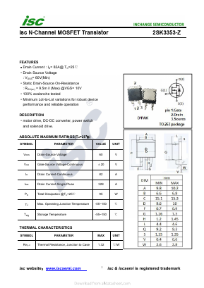 K3353-Z Datasheet PDF Inchange Semiconductor