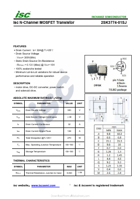 2SK3774-01SJ Datasheet PDF Inchange Semiconductor