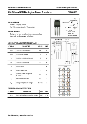 BU941ZP Datasheet PDF Inchange Semiconductor