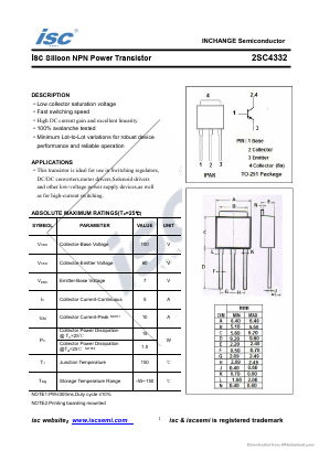 2SC4332 Datasheet PDF Inchange Semiconductor