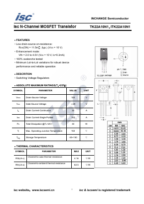 ITK22A10N1 Datasheet PDF Inchange Semiconductor