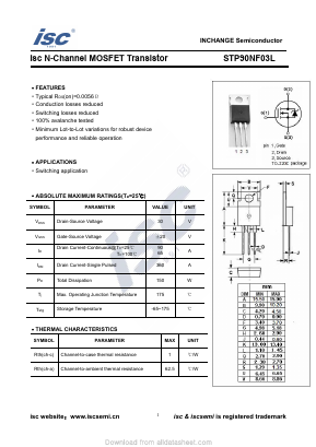 STP90NF03L Datasheet PDF Inchange Semiconductor