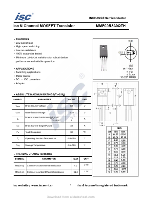 MMF60R360QTH Datasheet PDF Inchange Semiconductor