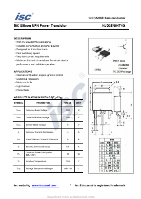 NJD35N04T4G Datasheet PDF Inchange Semiconductor