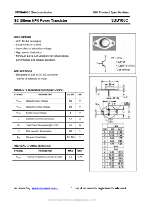 3DD100C Datasheet PDF Inchange Semiconductor