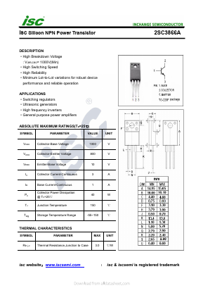 2SC3866A Datasheet PDF Inchange Semiconductor