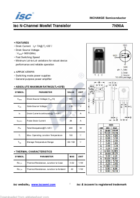 9N80A Datasheet PDF Inchange Semiconductor