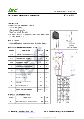 ISCN160N Datasheet PDF Inchange Semiconductor