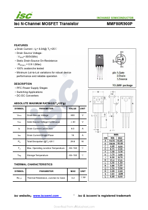 MMF80R900P Datasheet PDF Inchange Semiconductor