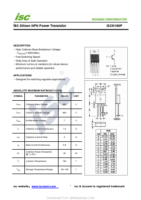 ISCN160P Datasheet PDF Inchange Semiconductor