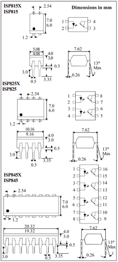 ISP845 Datasheet PDF Isocom 