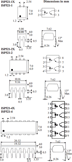 ISP521-1X Datasheet PDF Isocom 