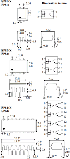 ISP844A Datasheet PDF Isocom 