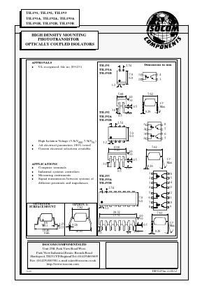 TIL191 Datasheet PDF Isocom 