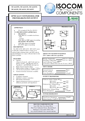 MCA2255X Datasheet PDF Isocom 