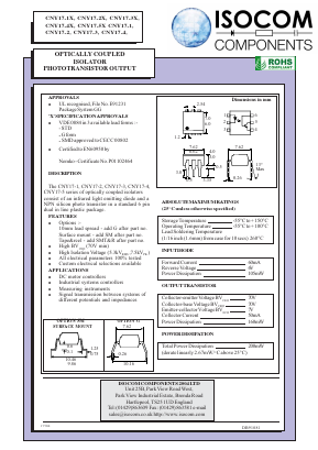CNY17-2 Datasheet PDF Isocom 