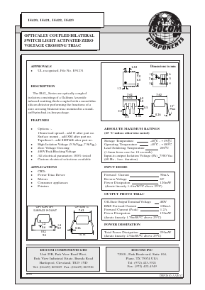 IS423 Datasheet PDF Isocom 