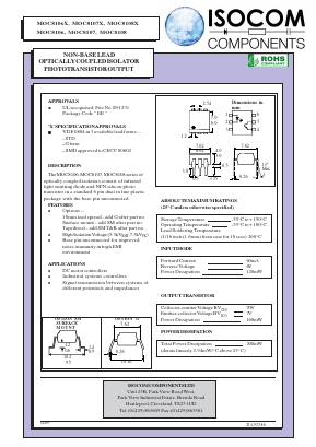 MOC8106X Datasheet PDF Isocom 