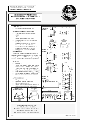 PS2502-1 Datasheet PDF Isocom 