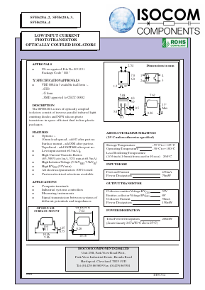 SFH628A-2 Datasheet PDF Isocom 