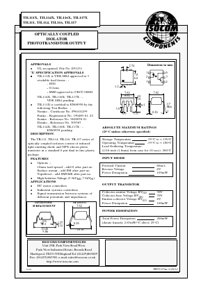 TIL114 Datasheet PDF Isocom 