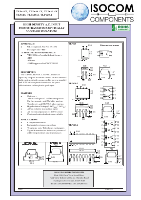 TLP620-2X Datasheet PDF Isocom 