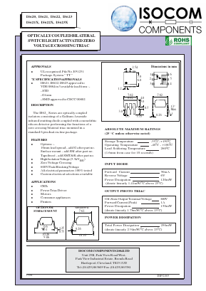 IS620SM Datasheet PDF Isocom 