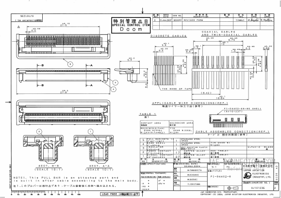 FI-D44C2-E_ Datasheet PDF Japan Aviation Electronics Industry, Ltd.
