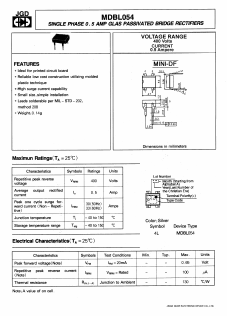 MDBL054 Datasheet PDF Jinan Gude Electronic Device
