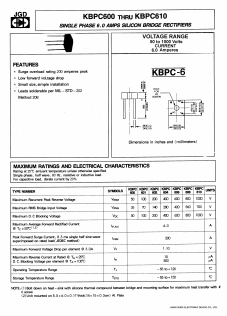 KBPC6005 Datasheet PDF Jinan Gude Electronic Device