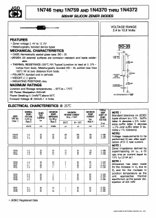 1N746 Datasheet PDF Jinan Gude Electronic Device