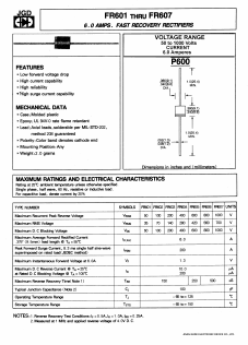 FR601 Datasheet PDF Jinan Gude Electronic Device