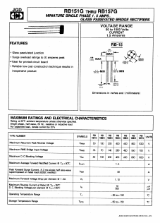 RB153G Datasheet PDF Jinan Gude Electronic Device