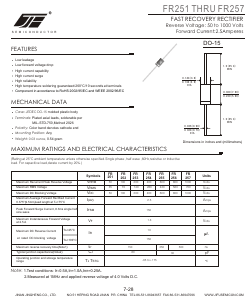 FR254 Datasheet PDF Jinan Jingheng (Group) Co.,Ltd