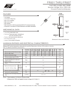 FR601 Datasheet PDF Jinan Jingheng (Group) Co.,Ltd