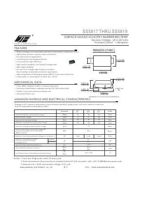 SS5818 Datasheet PDF Jinan Jing Heng Electronics Co., Ltd.