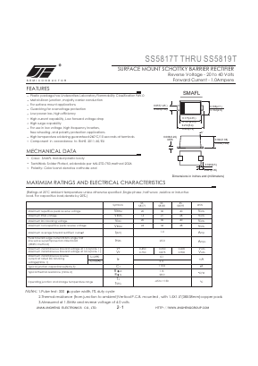 SS5817T Datasheet PDF Jinan Jing Heng Electronics Co., Ltd.