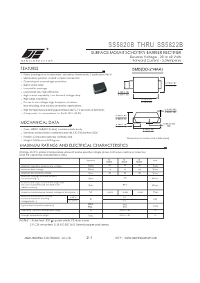 SS5822B Datasheet PDF Jinan Jing Heng Electronics Co., Ltd.
