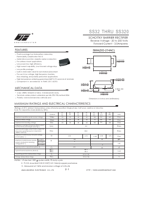 SS32 Datasheet PDF Jinan Jing Heng Electronics Co., Ltd.