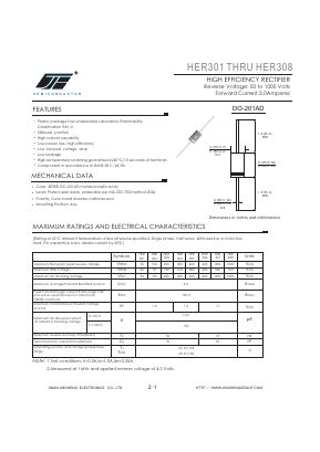 HER303 Datasheet PDF Jinan Jing Heng Electronics Co., Ltd.