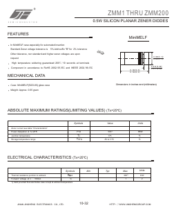 ZMM20 Datasheet PDF Jinan Jing Heng Electronics Co., Ltd.