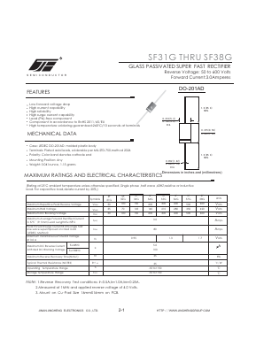 SF34G Datasheet PDF Jinan Jing Heng Electronics Co., Ltd.