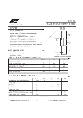 BAT86 Datasheet PDF Jinan Jing Heng Electronics Co., Ltd.