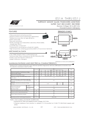 ES1J Datasheet PDF Jinan Jing Heng Electronics Co., Ltd.