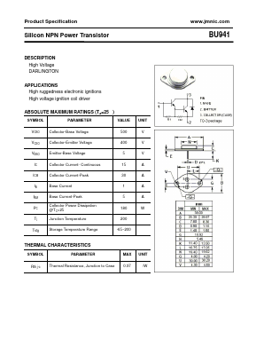 BU941 Datasheet PDF Quanzhou Jinmei Electronic