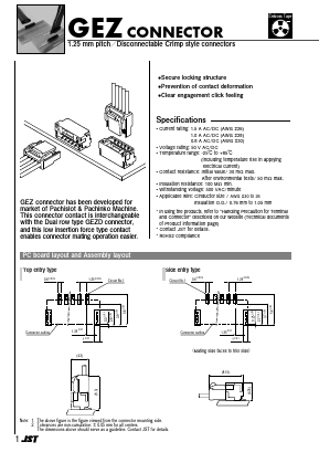 GEZR-15V-S Datasheet PDF JST Mfg. Co., Ltd.