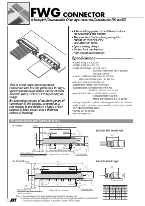 FWGP-41-F-Z-1 Datasheet PDF JST Mfg. Co., Ltd.